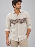 Dune Wave Fine Linen in Natural Oatmeal Shirt