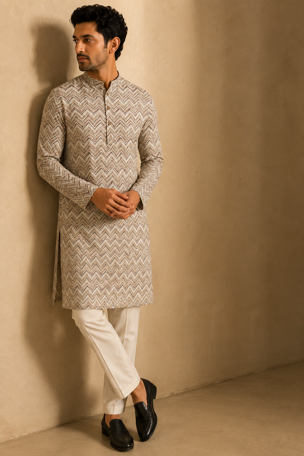 Modern Zigzag Day Wear Kurta