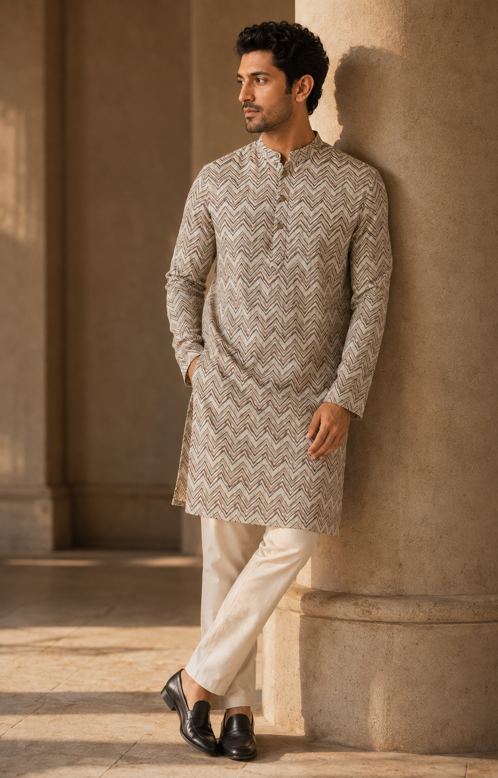 Modern Zigzag Day Wear Kurta