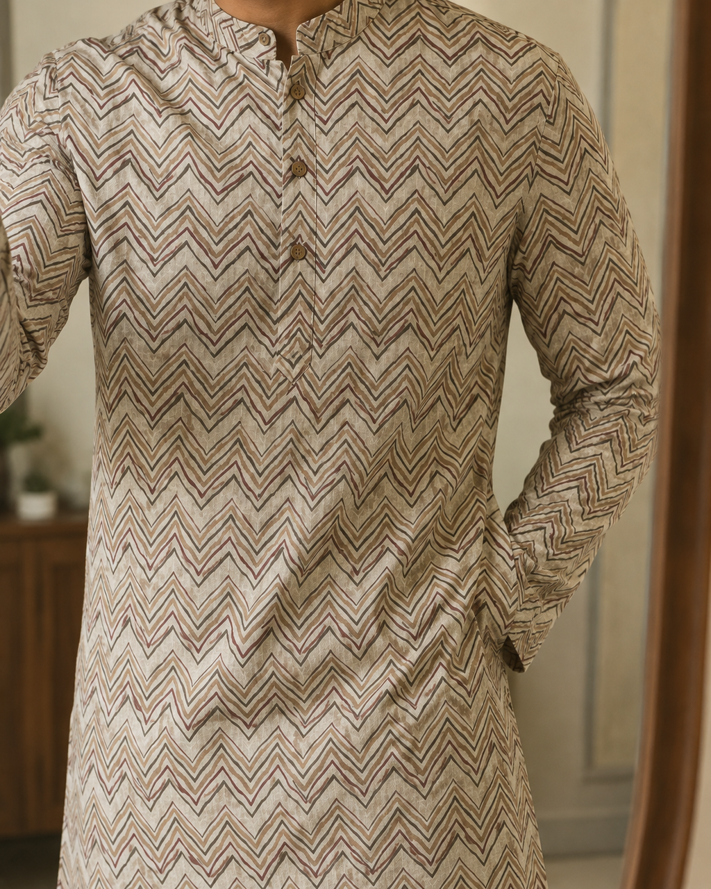 Modern Zigzag Day Wear Kurta