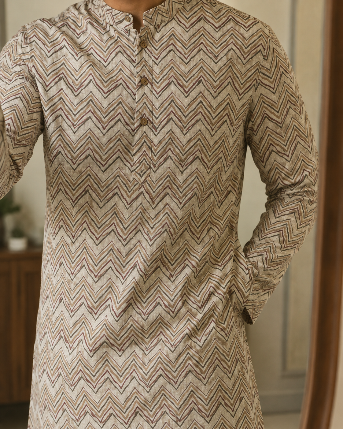 Modern Zigzag Day Wear Kurta