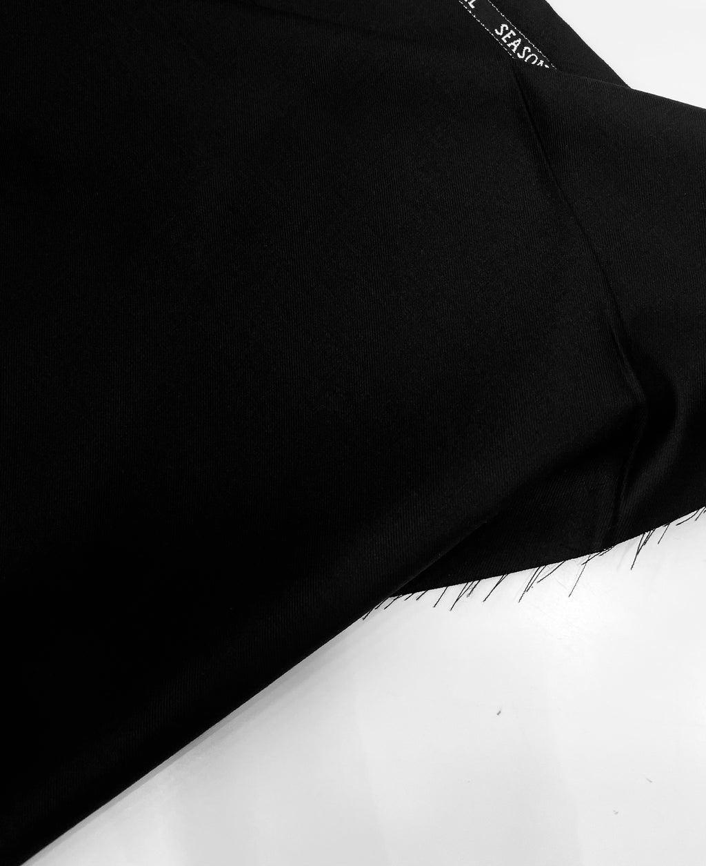 Black Merino Wool Blend Pant
