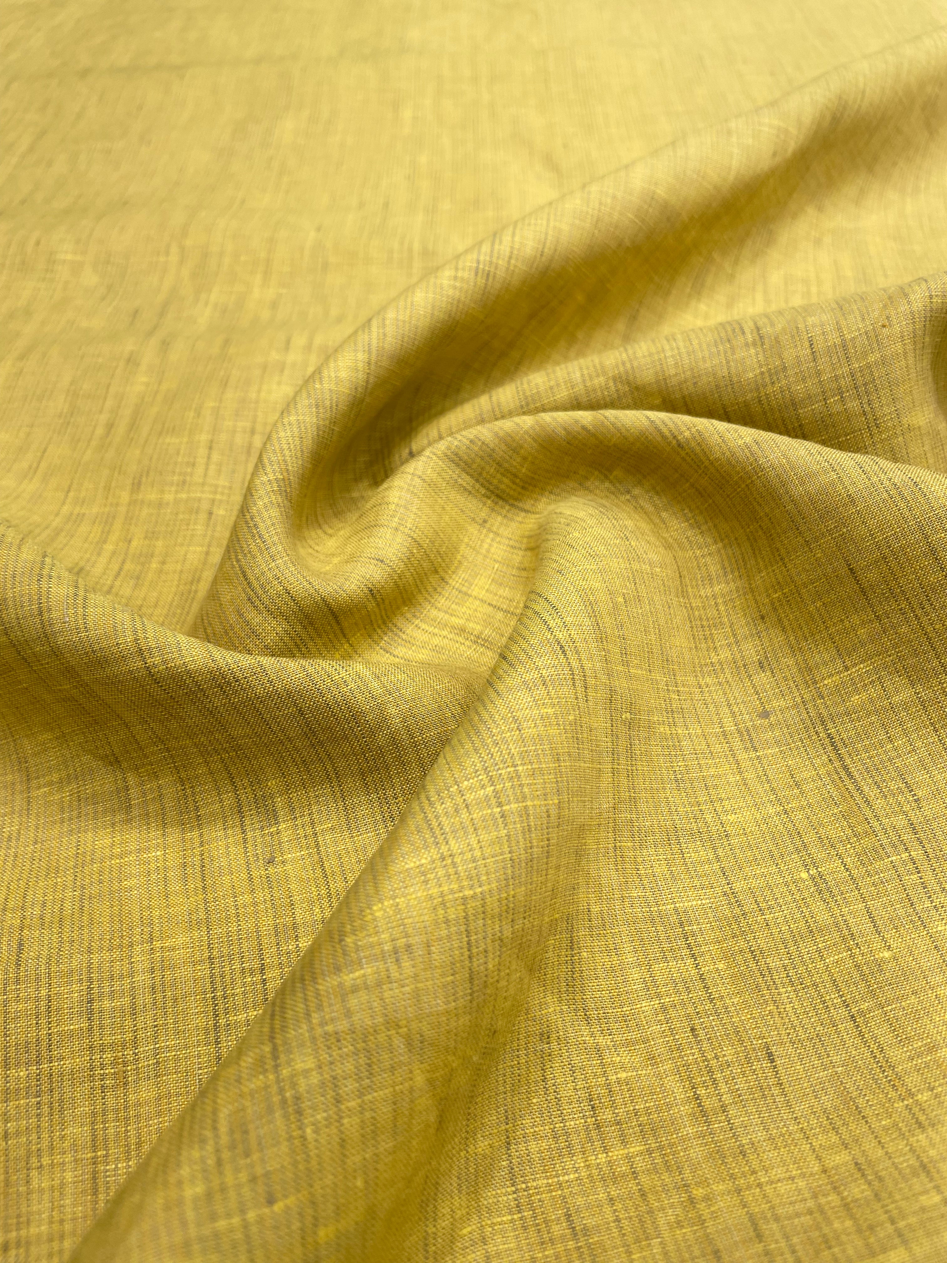 Turmaric Gold Stripes Linen Shirt