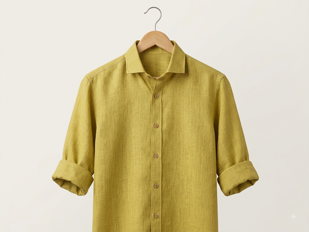 Turmaric Gold Stripes Linen Shirt