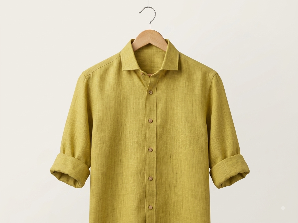 Turmaric Gold Stripes Linen Shirt