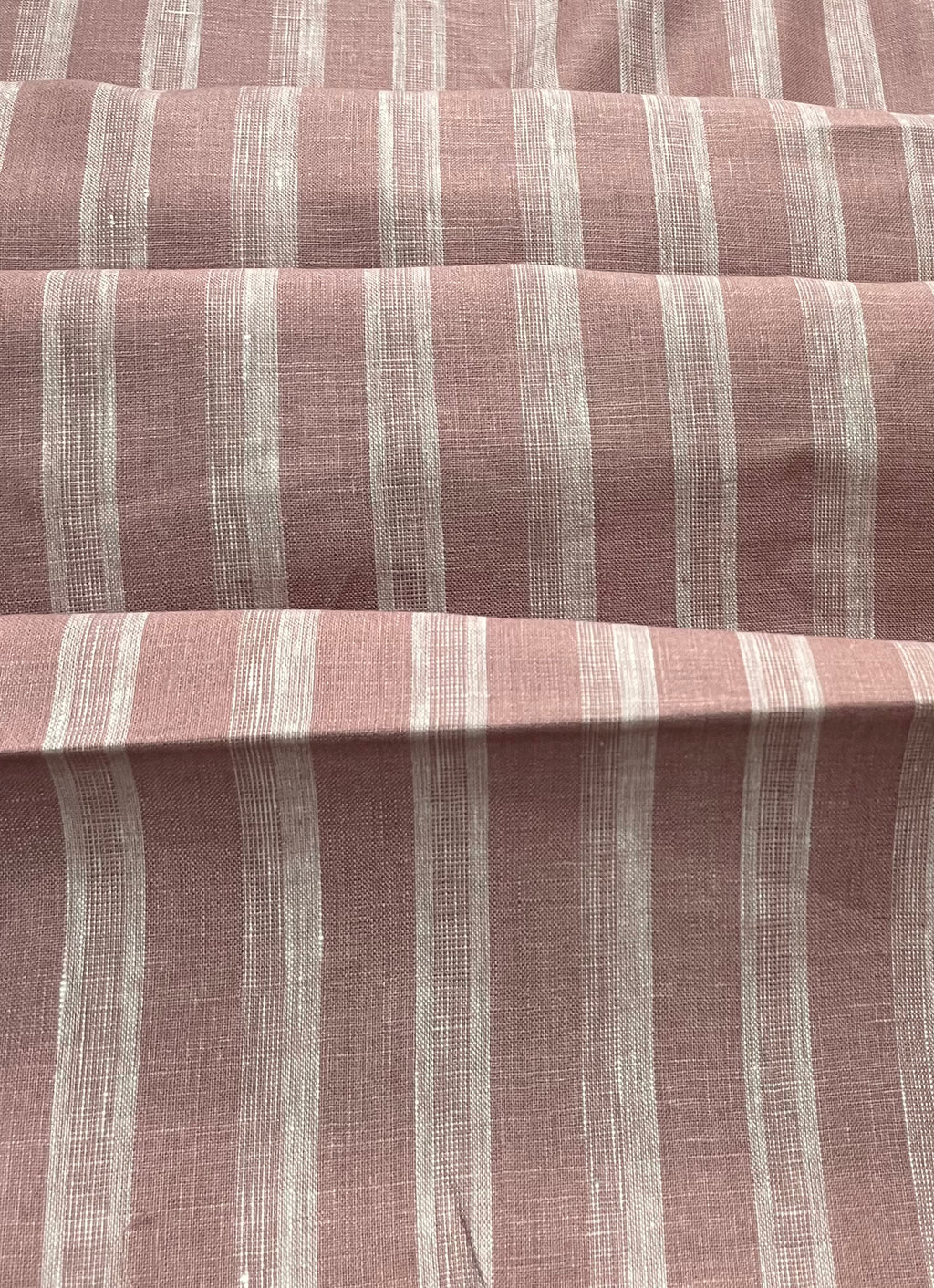 Coral Pink Strips Linen Shirt