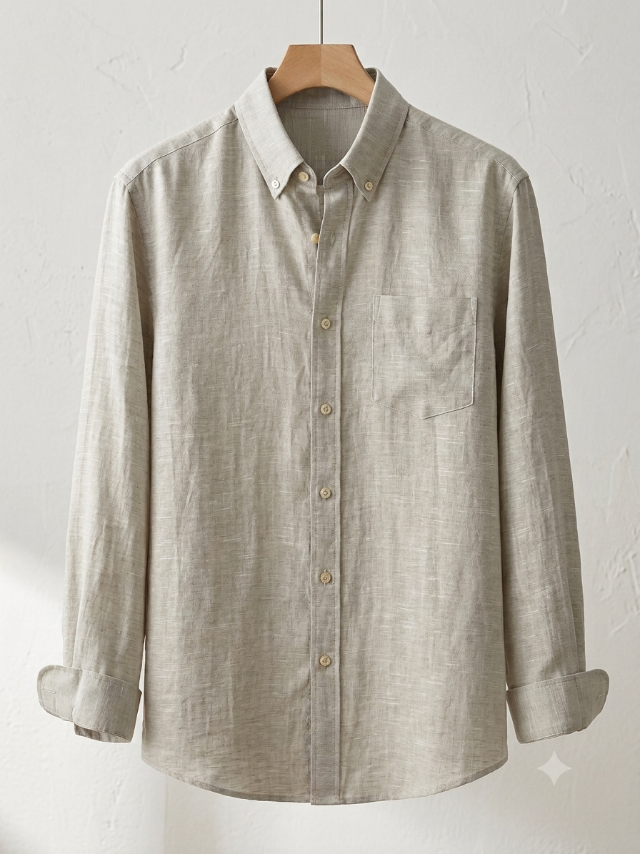 Everyday Oatmeal Linen Shirt