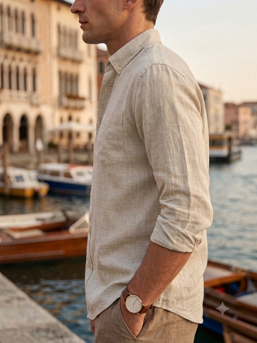 Everyday Oatmeal Linen Shirt