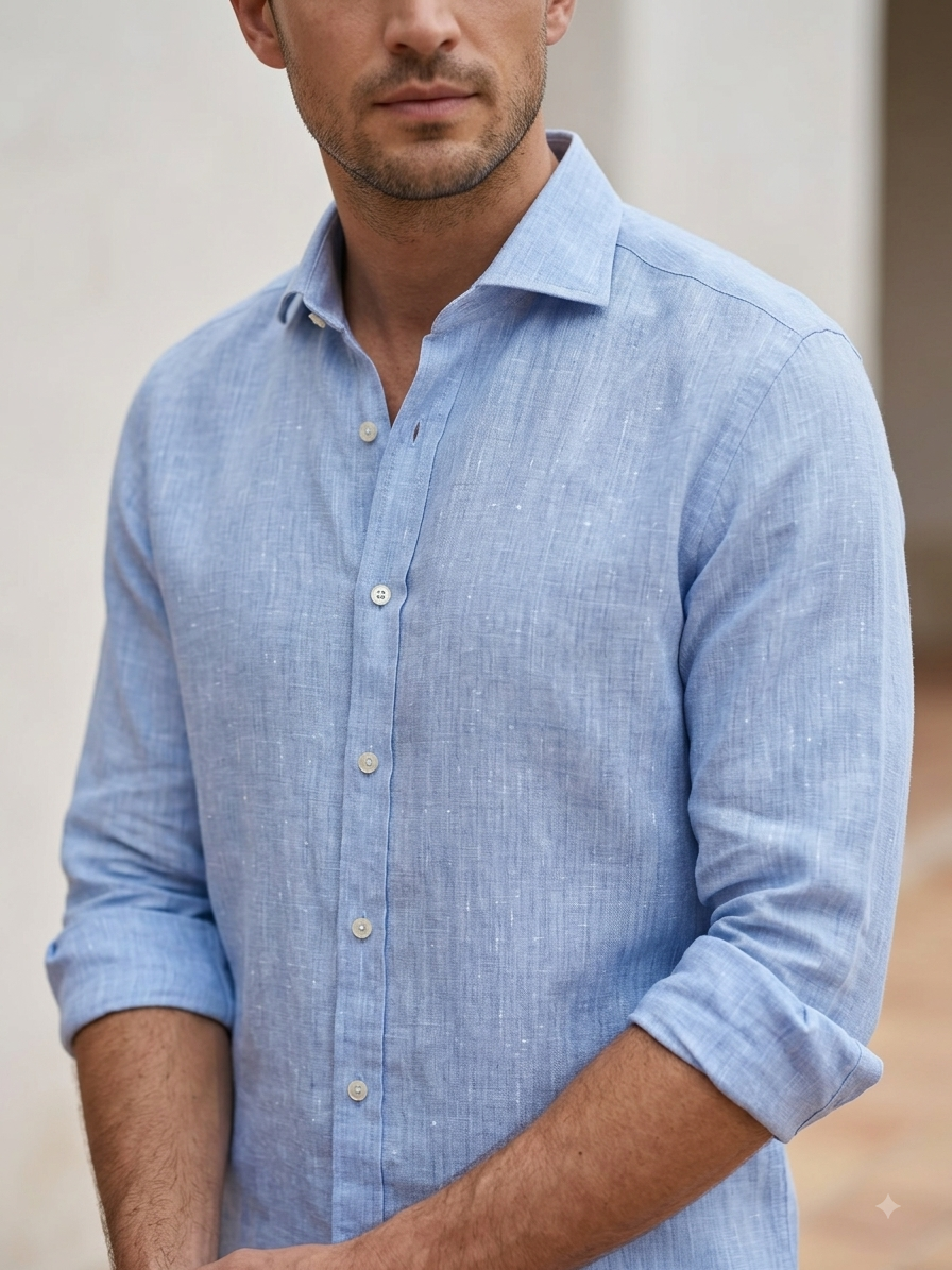 Oasis Blue Linen Shirt
