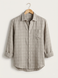 Natural Taupe Checkerd Shirt