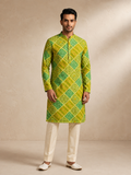 Vibrant Bandhej Geometric Kurta