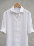 Pearl White Linen Shirt