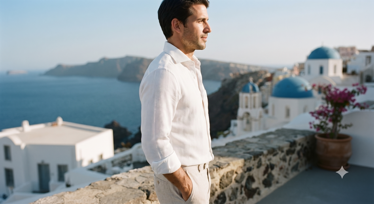 The Herringbone Essential White Shirt