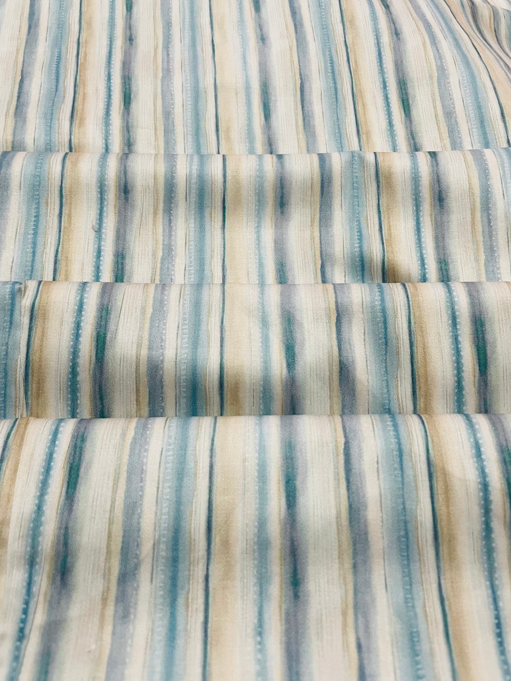 Light Aqua & Cream Striped Kurta