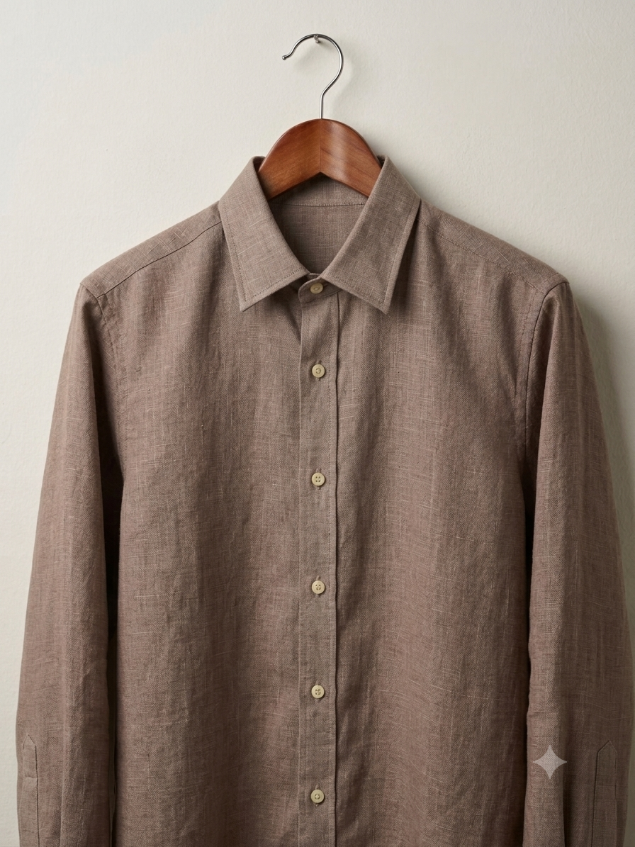 Mud Brown Linen Shirt