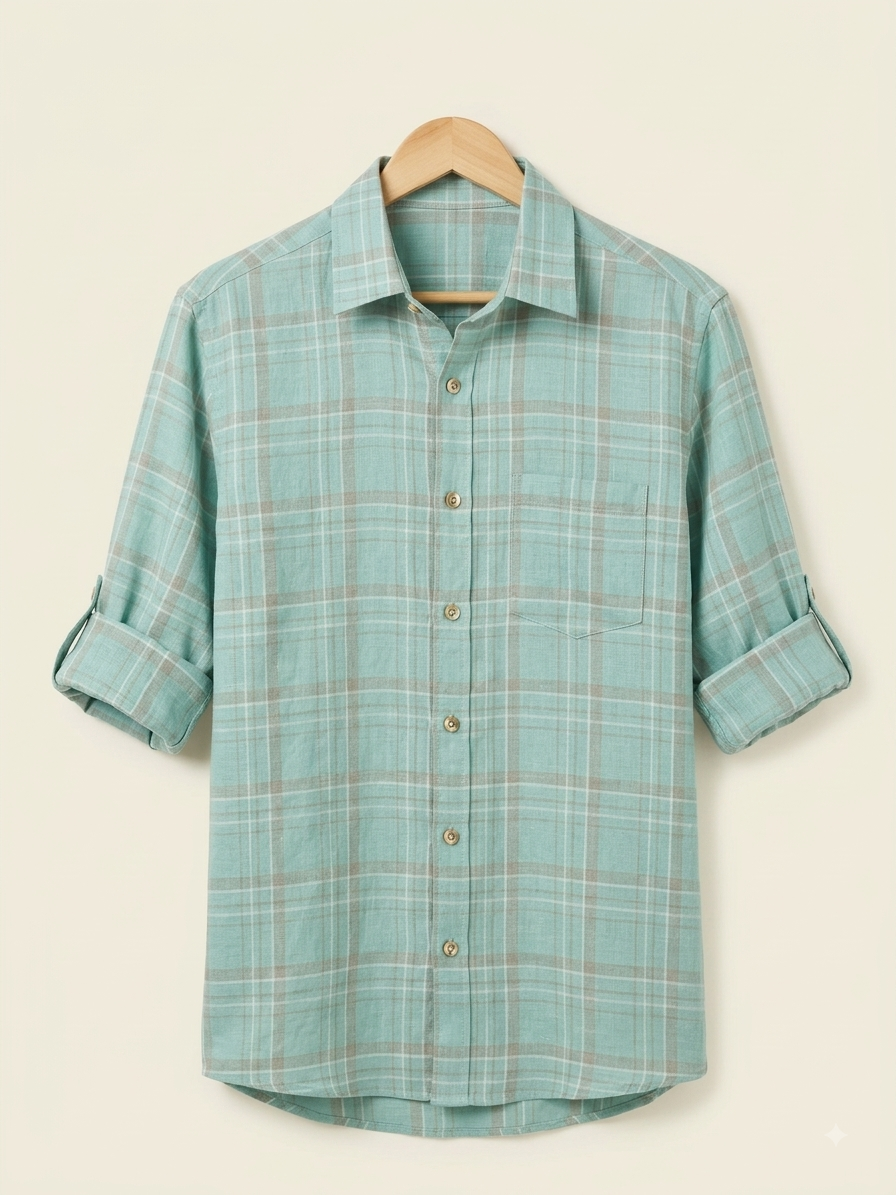 Seafoam Plaid Shirt
