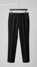 Black Merino Wool Blend Pant