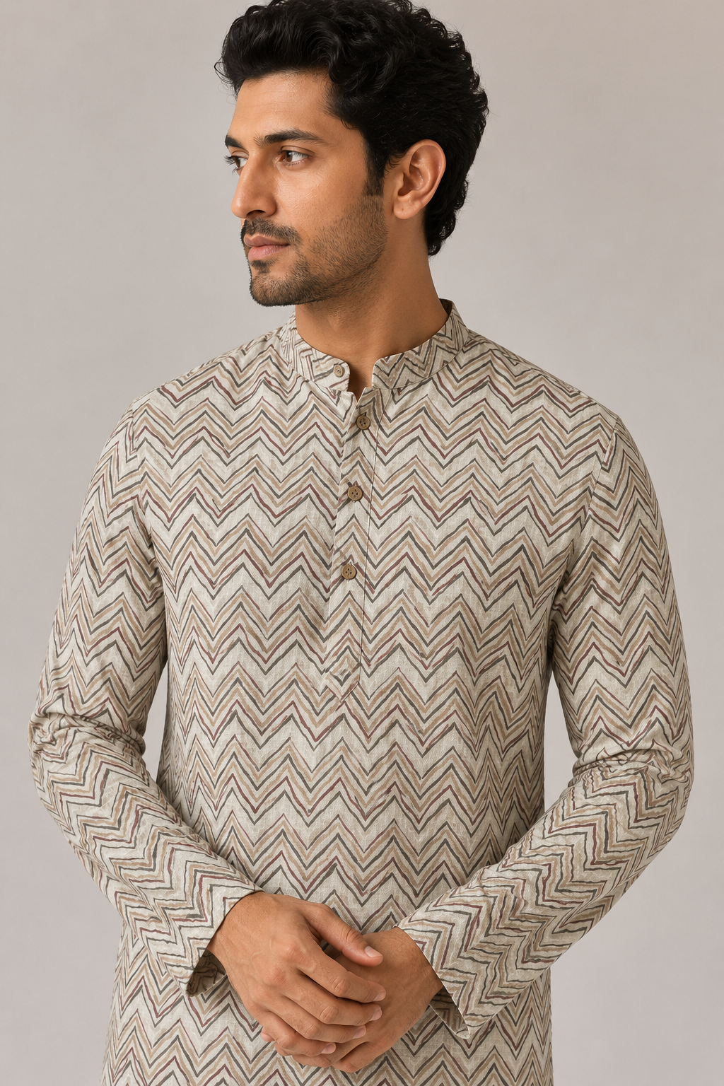 Modern Zigzag Day Wear Kurta
