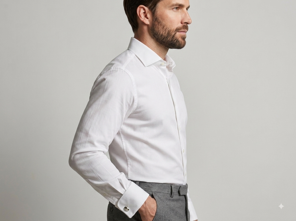 Pearl White Cotton Satin Shirt