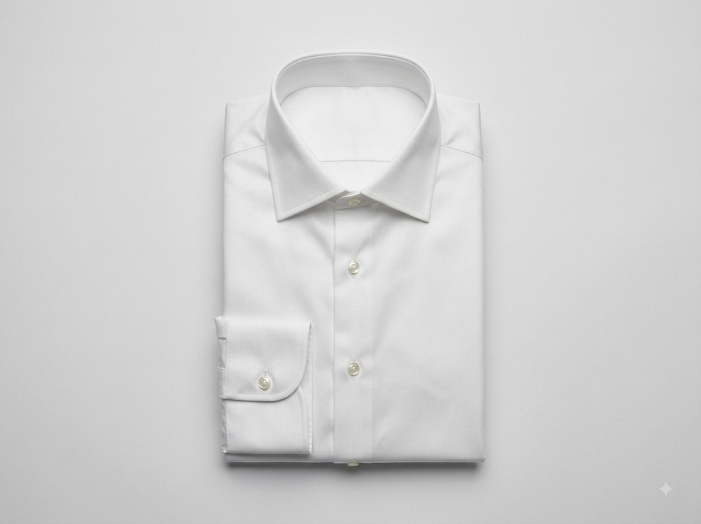 Pearl White Cotton Satin Shirt