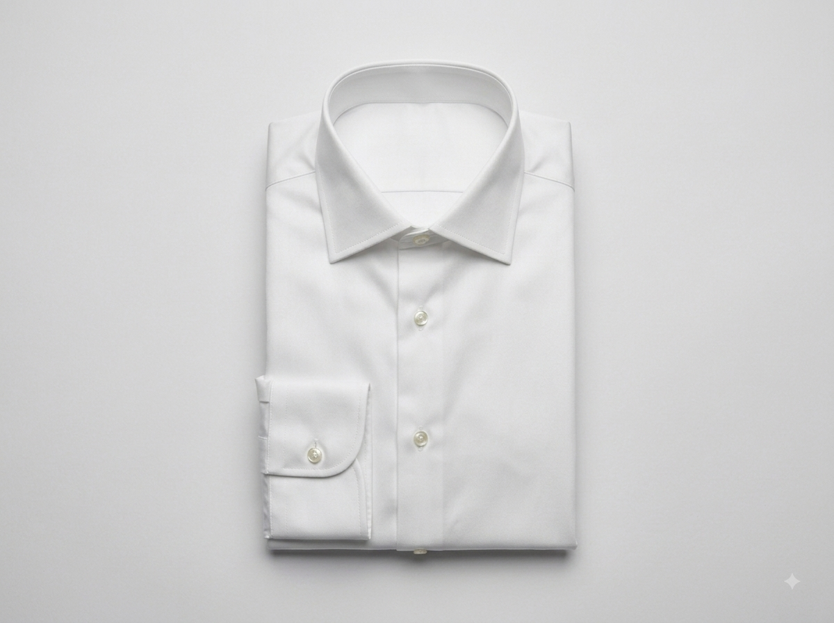 Pearl White Cotton Satin Shirt