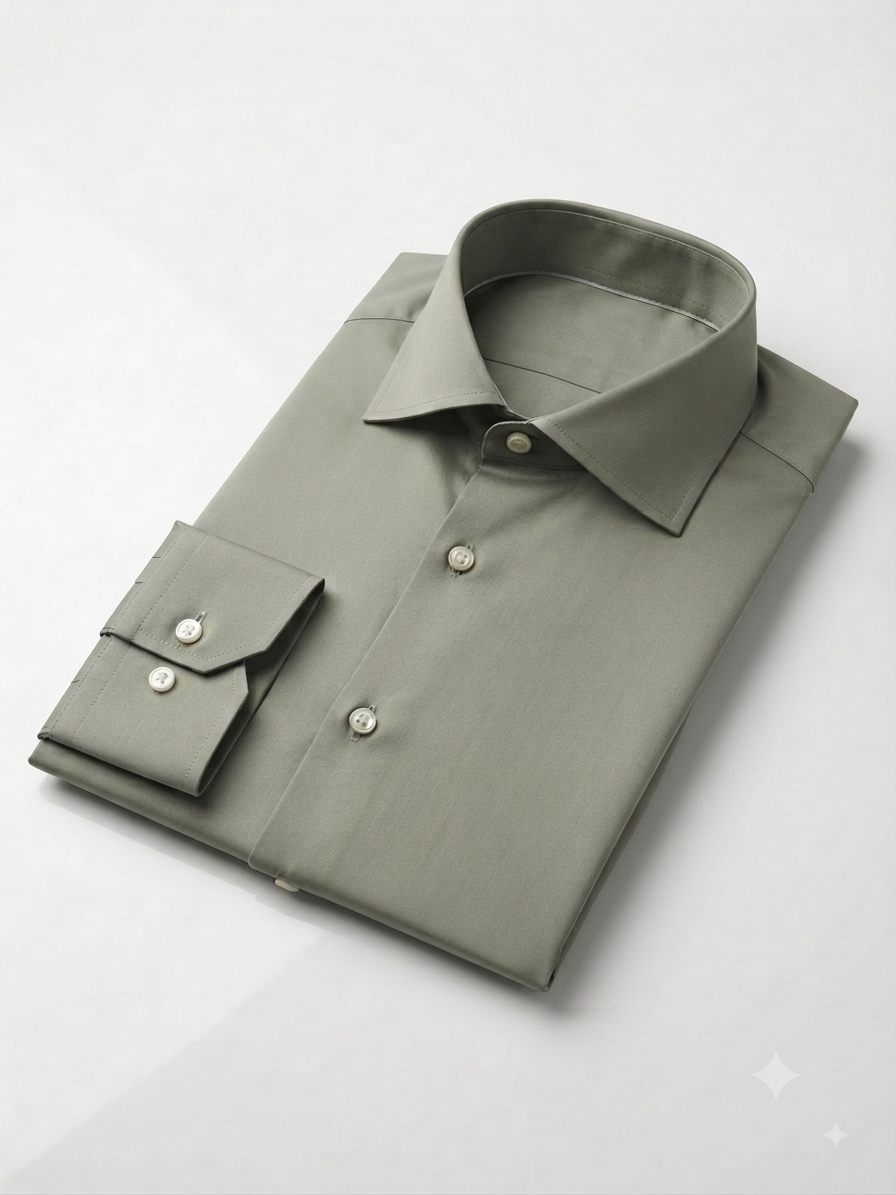 Olive Green Cotton Shirt