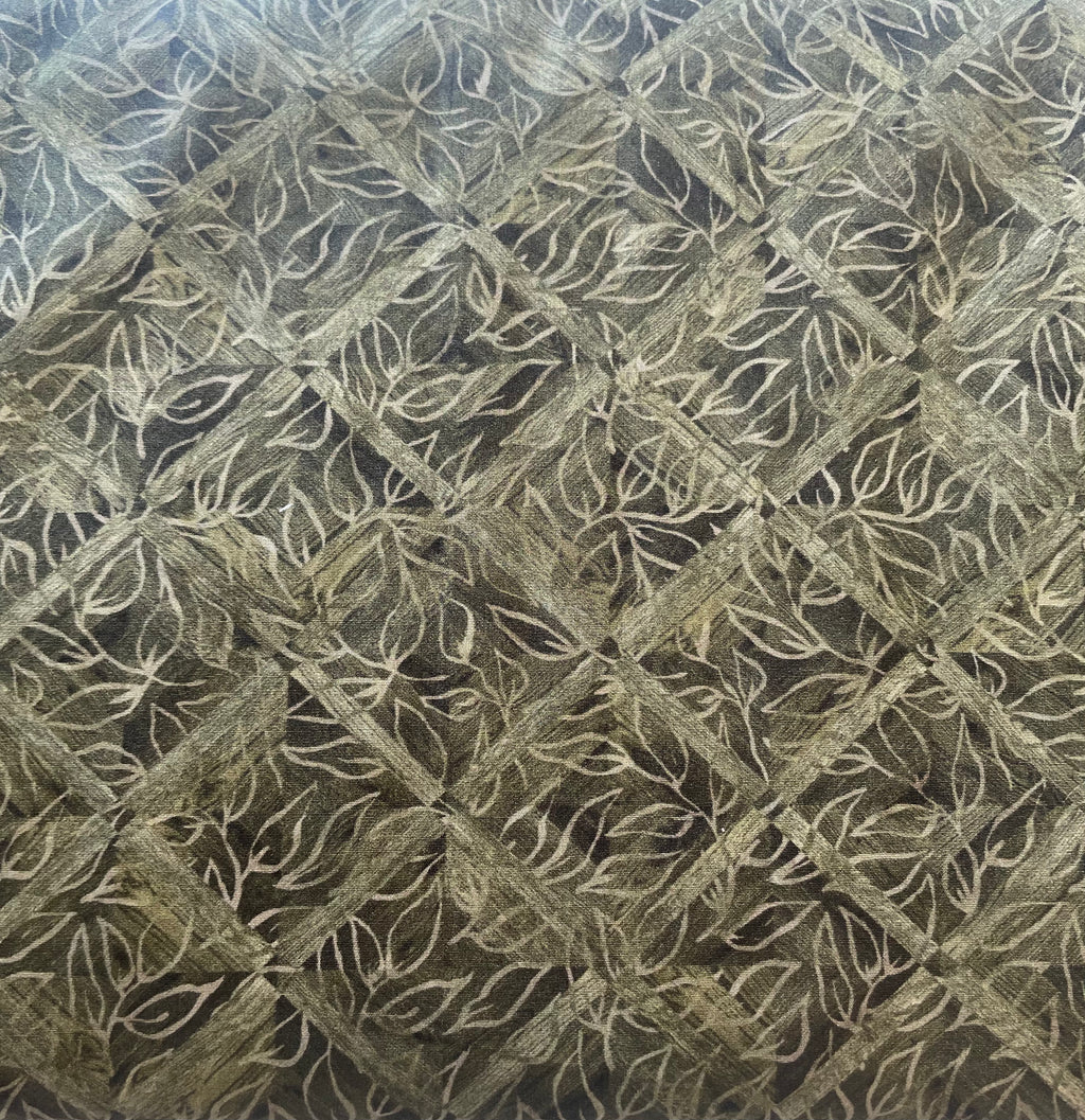 Olive Geometric Lattice Print Kurta