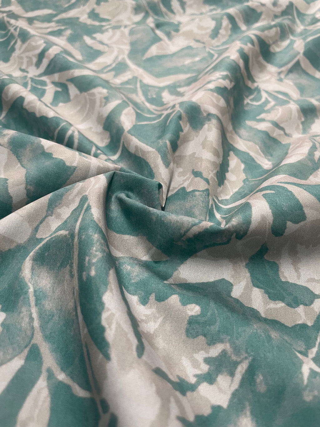 Aqua & White Abstract Floral Shirt