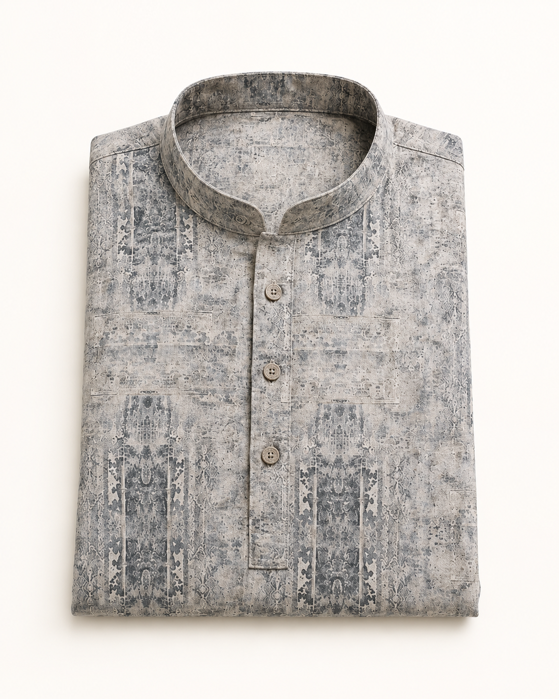 Faded Stone Architectural Print Kurta