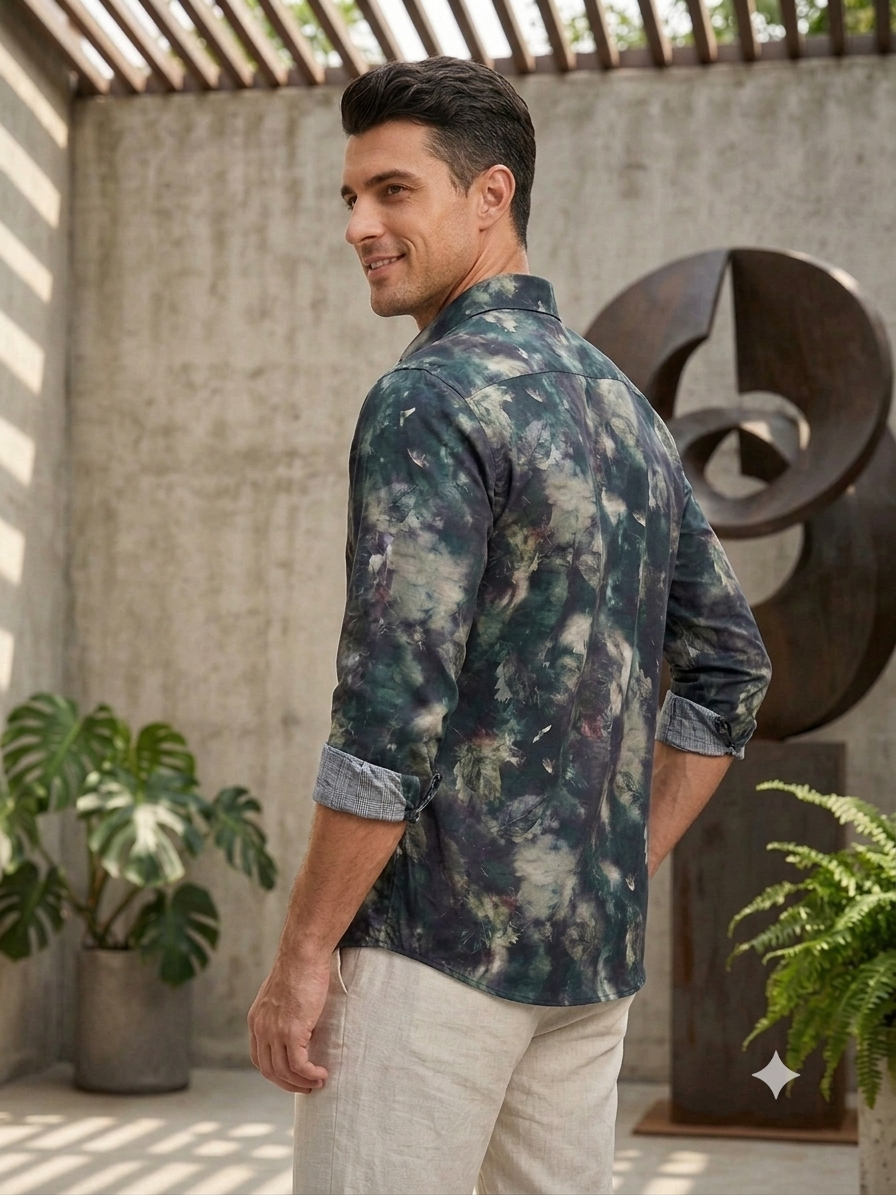 Dark Flora Printed Shirt