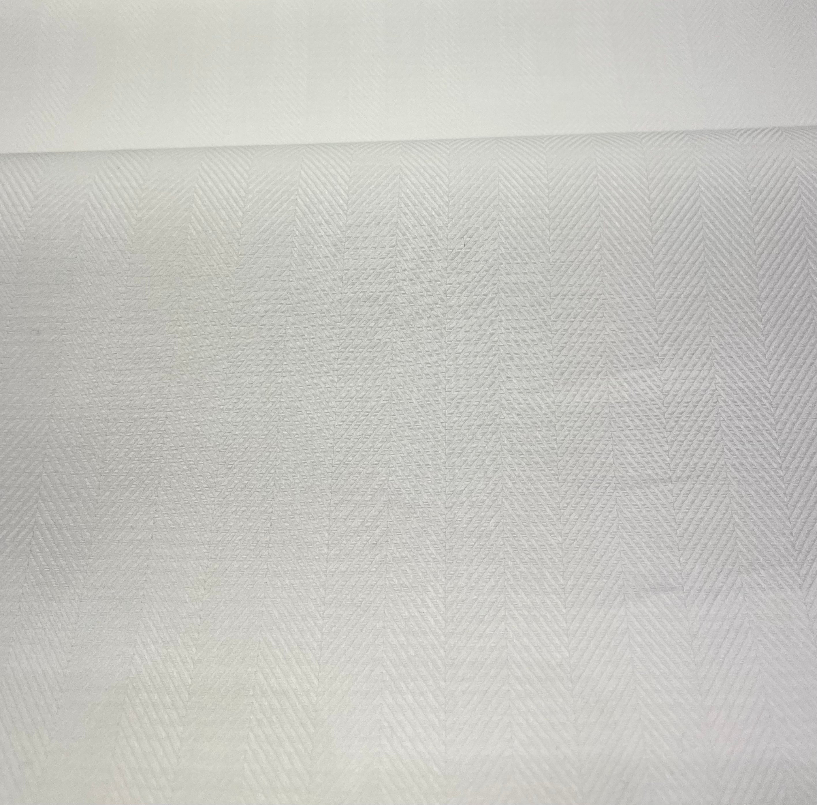 Herringbone White Cotton Shirt