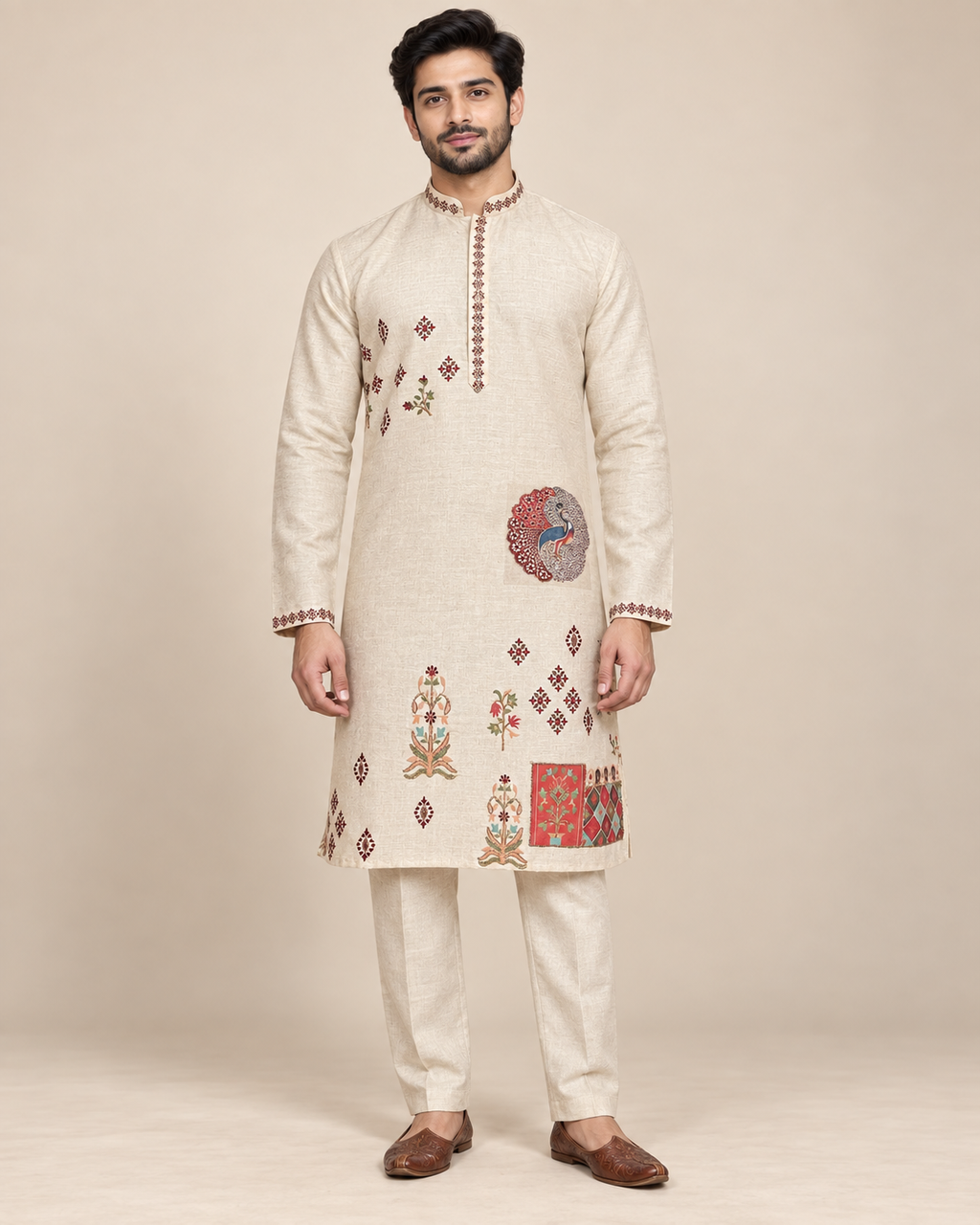 Heritage Peacock Kurta