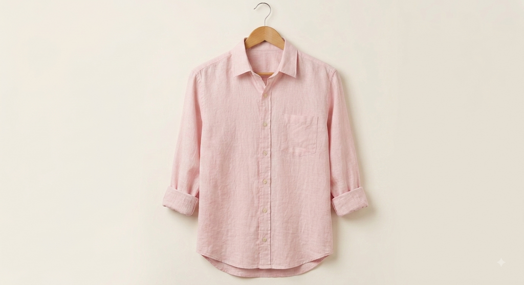 Soft Pink Linen Shirt