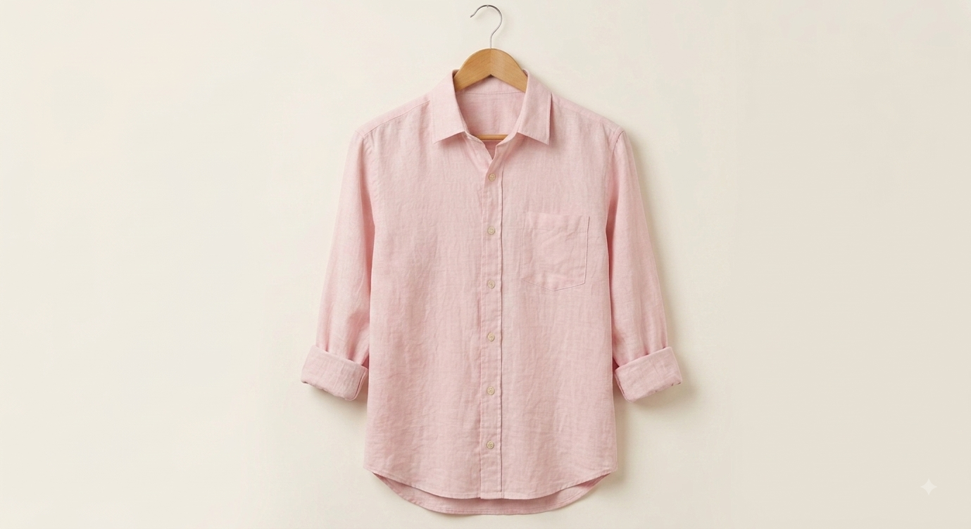 Soft Pink Linen Shirt