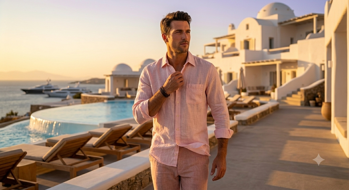 Soft Pink Linen Shirt