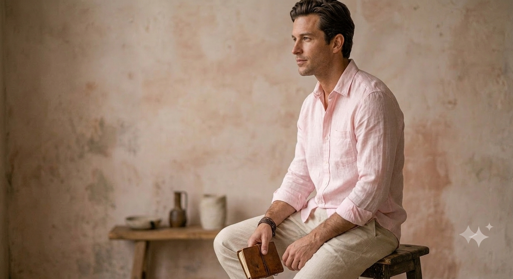 Soft Pink Linen Shirt