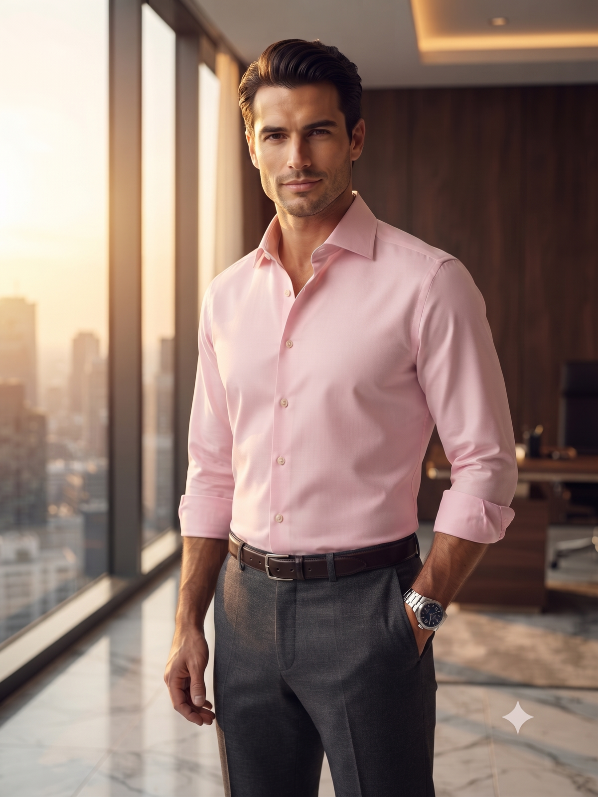 Classic Pink Giza Cotton Everyday Shirt