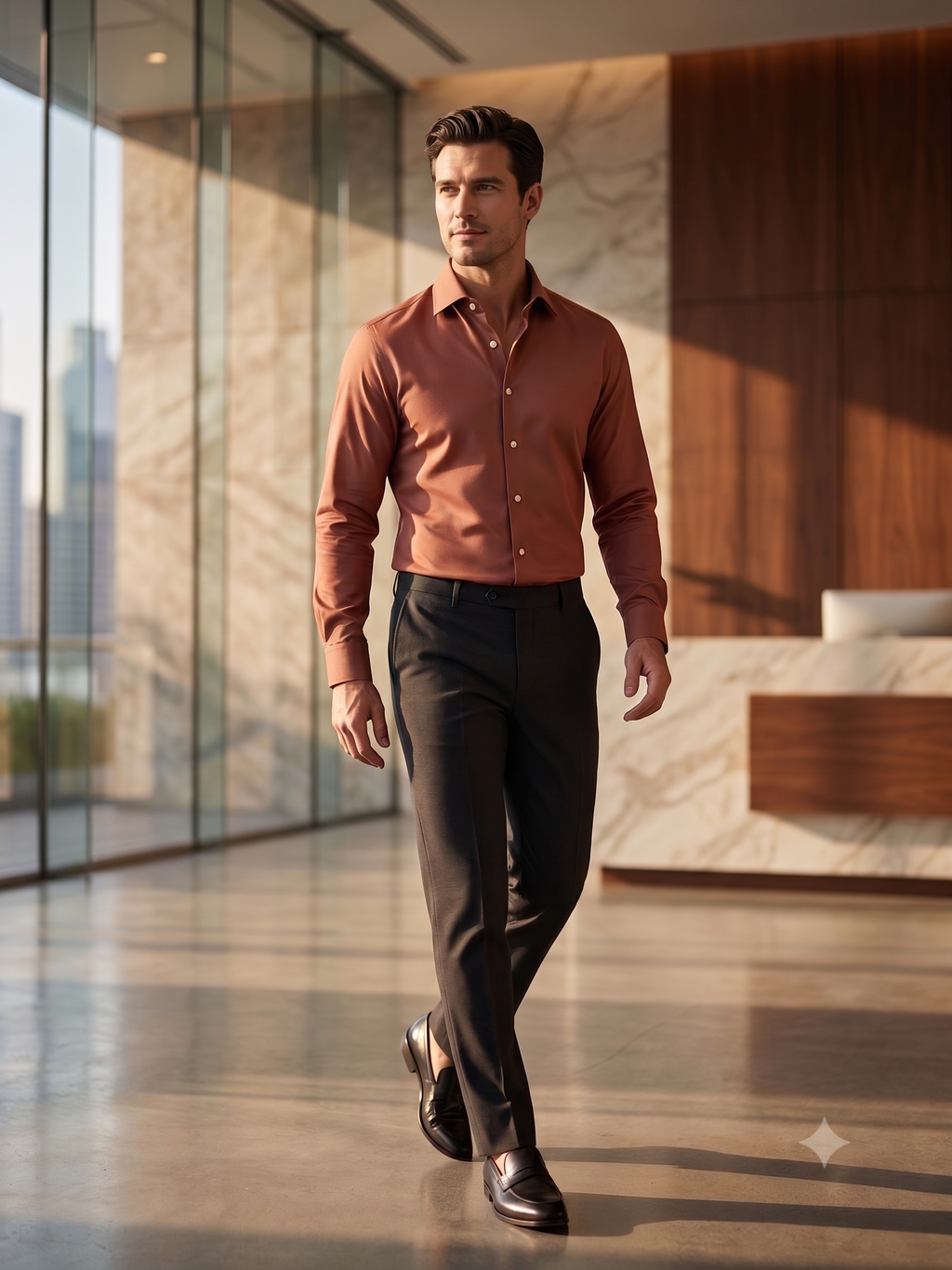 Terracotta Twill Weave Shirt
