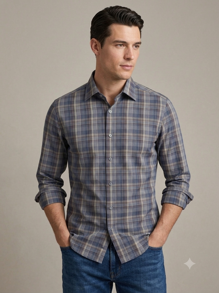 Classic Slate Check Shirt