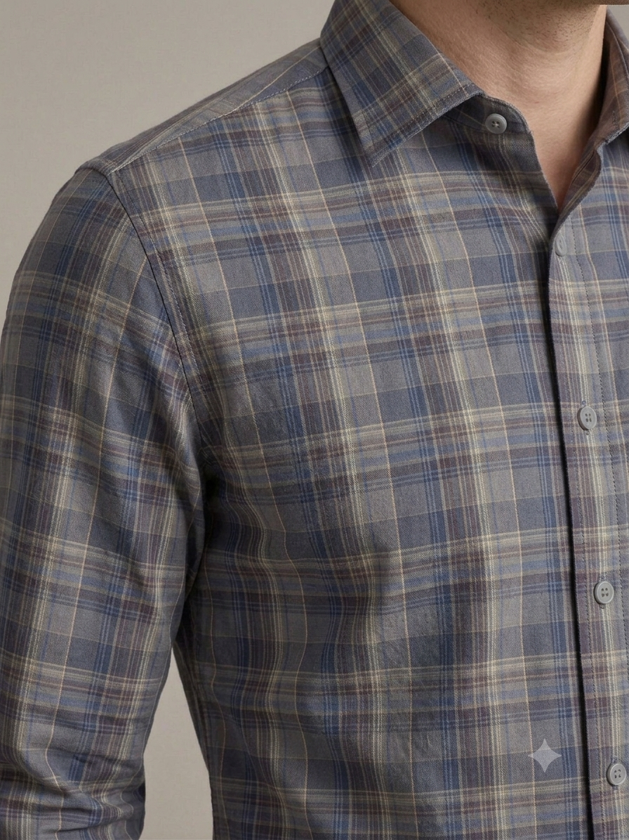Classic Slate Check Shirt