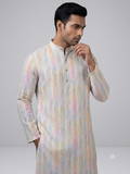 Light Multicolor Brushstroke Kurta