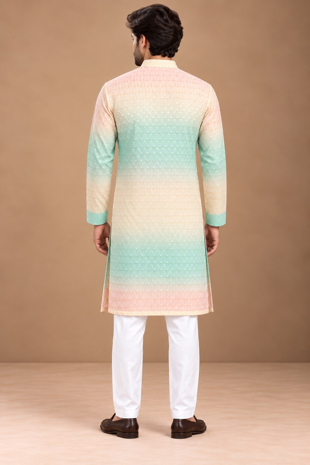 Pastel Ombre Embroidered Festive Kurta