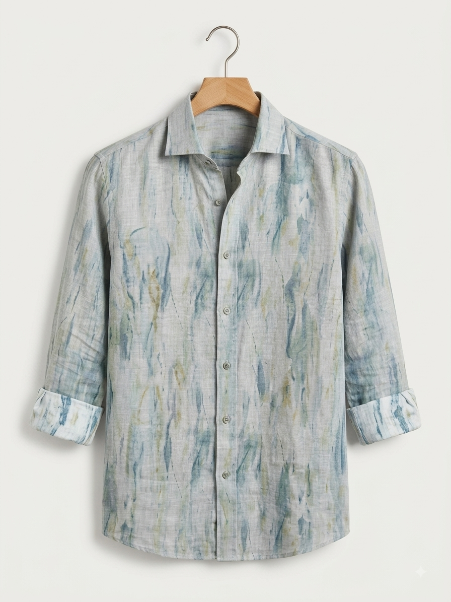 Azure Mist Linen Shirt