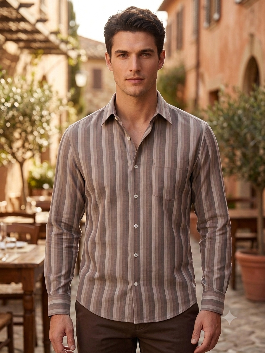 Heritage Umber Stripe Shirt
