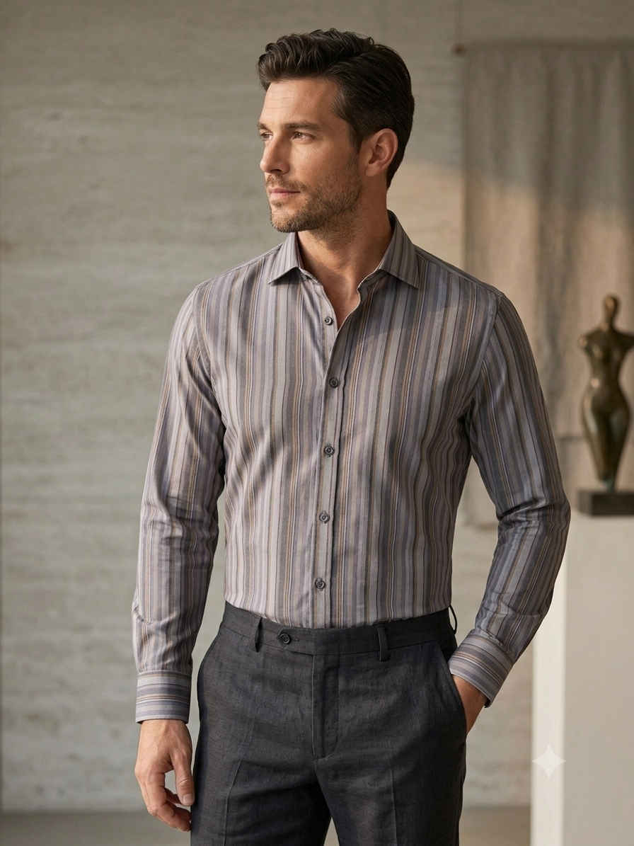 Meridian Tailored Stripe Shirt