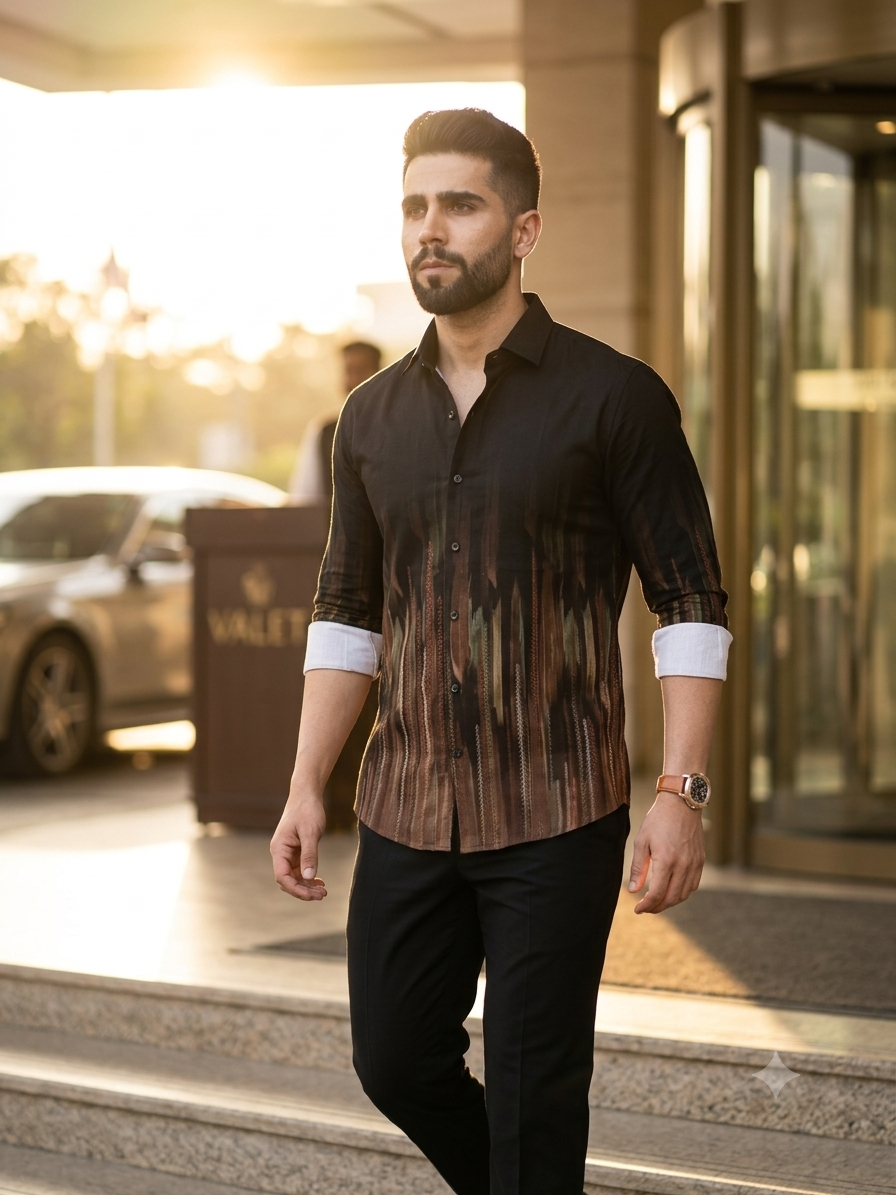 Black Horizon Gradient Shirt