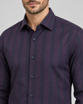 Midnight & Crimson Linear Shirt