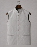 Geometric Motifs Suede Jacket