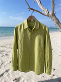Riviera Olive Linen Shirt