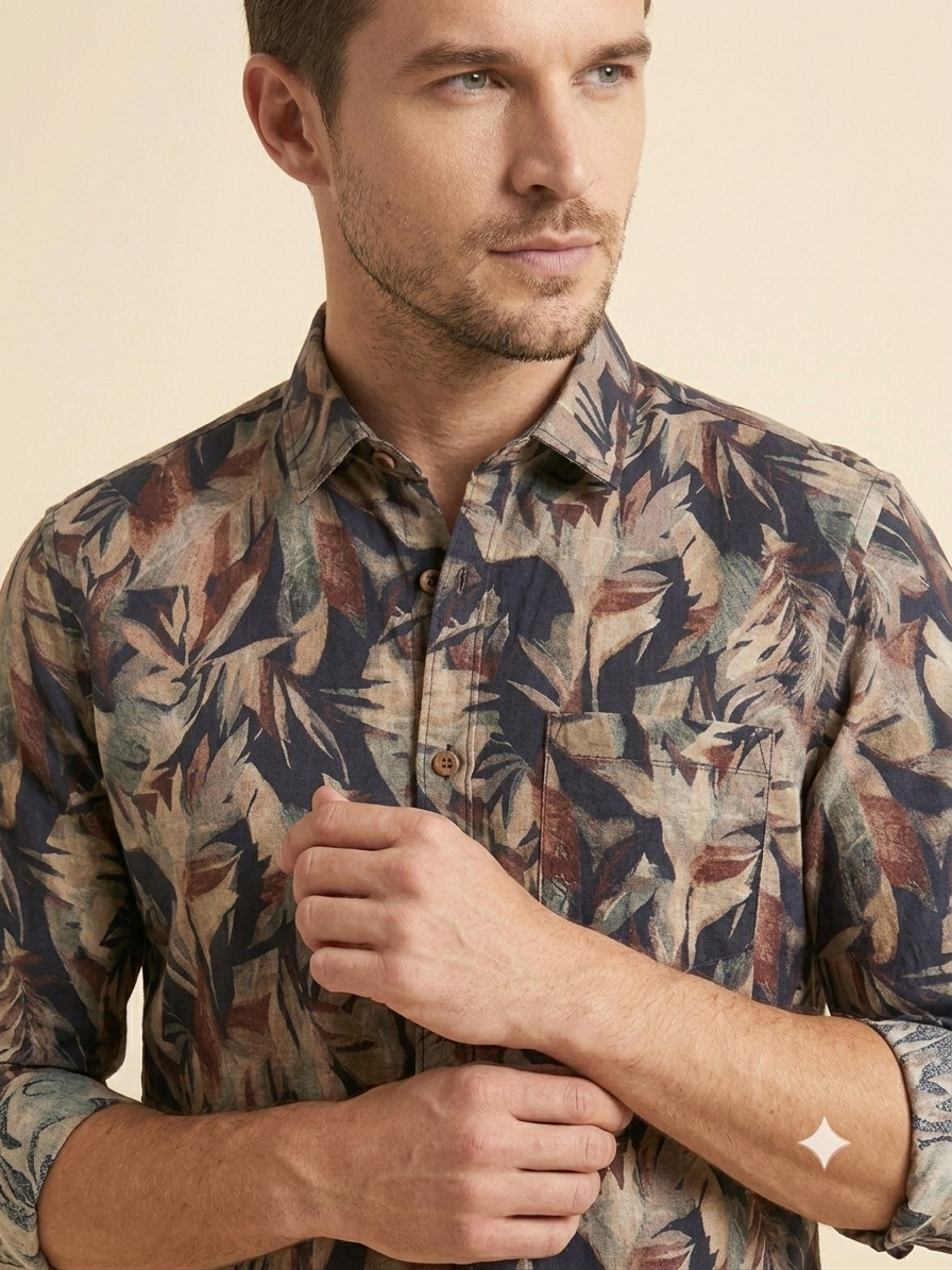 Dusk Botanical Pure Cotton Shirt